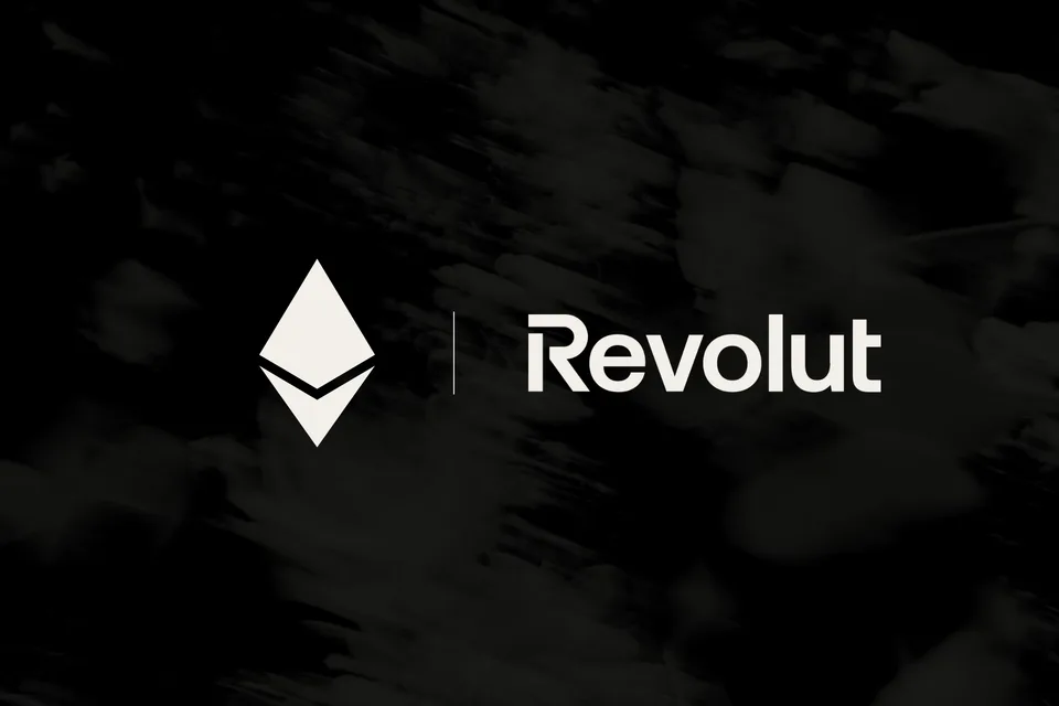 Ethereum’s mark beside the Revolut logo