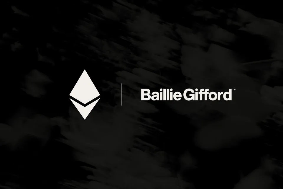 Ethereum’s mark beside the Baillie Gifford logo